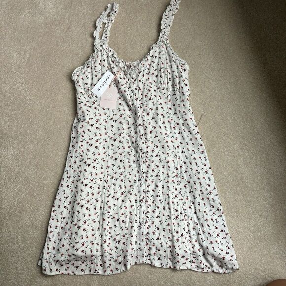 Flowers Dresses & Skirts - Lottie Moss White Floral Sundress Summer Minidress